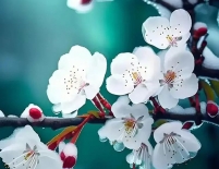 24节气24朵花24诗画:雨水·杏花